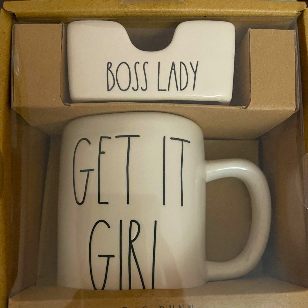 Rae Dunn Note Holder and Mug Set